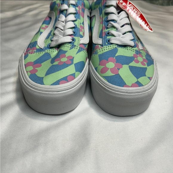 Vans Old Skool Platform Floral Shoes - Picture 2 of 13